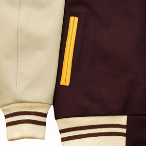 Cuello redondo Chaquetas universitarias al por mayor Transpirable Logotipo personalizado Impresión Manga completa Chaqueta de béisbol universitaria para hombres - Product Image 5