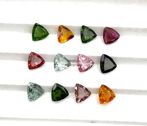 8mm Top Grade Tourmaline Trillion Cut Pierres Précieuses À Facettes Pour La Fabrication De Bijoux Calibré Naturel Multi Tourmaline Pierre En Gros - Product Image 5