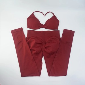 ชุดออกกำลังกาย เสื้อชั้นในกีฬาแบบเต็มตัวคุณภาพสูง กางเกงเลกกิ้งเอวสูง ชุดออกกำลังกาย ชุดกีฬา ชุดฟิตเนสสำหรับผู้หญิง ชุดโยคะ ลดราคา - Product Image 3