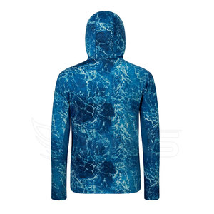 เสื้อฮู้ดสำหรับผู้ชายเสื้อตกปลาผ้าคอตตอนโพลีเอสเตอร์สีพื้นมาใหม่ล่าสุด - Product Image 2