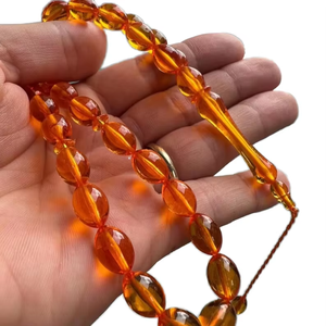 Cuentas de oración Tasbih de resina musulmana pintadas a mano ecológicas de calidad superior Misbaha islámico 33 cuentas decoración del hogar - Product Image 1