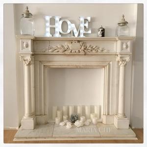 Cheminée de conception moderne personnalisée en grès haut de gamme Manteau en pierre de marbre naturel pour l'extérieur Salon Hotel Resorts Villas - Product Image 4