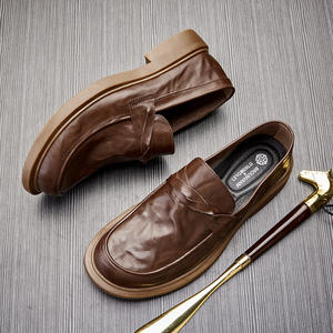 Zapatos Brogue de Gamuza Suave con Bordes Perforados y Suela Ligera, Zapatos Casuales para Hombre, Zapatos de Moda - Product Image 5