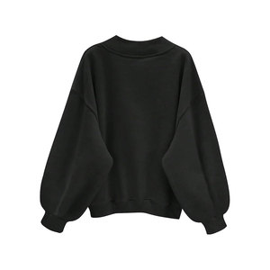 เสื้อถักแบบสวมหัวแขนยาวสำหรับผู้หญิงคอกลมผ้าโพลีเอสเตอร์/ ผ้าฝ้ายบุซับในสำหรับฤดูหนาว - Product Image 2