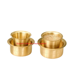 Filtro tradicional del sur de la India, juego de Dabara de latón hecho a mano, vaso de latón puro para vajilla de cocina y decoración del hogar - Product Image 1