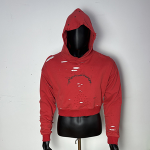 Sudadera con capucha desgastada lavada de ajuste Regular personalizada para hombre, Sudadera con capucha de hombro caído de algodón, jersey de alta calidad, sudaderas con capucha a cuadros - Product Image 1