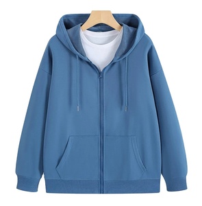 Top Notch 260Gms 100% algodón Sudadera con capucha hecha a medida con cremallera bordada Ajuste suelto para sudaderas con capucha de invierno - Product Image 1