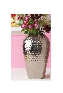 Vase à fleurs doré tendance royal, fait à la main en fer pur, vaisselle, mariages, décoration de la maison, vente en gros, écologique, côtier - Product Image 6