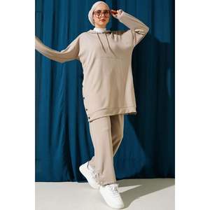 Loysha ชุดสแน็ปด้านข้าง2ชิ้นสีเบจ - Product Image 1