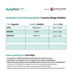 Señal de espejo para Renault Master 3, Opel, Nissan-IZQUIERDO-AMARILLO - Product Image 2