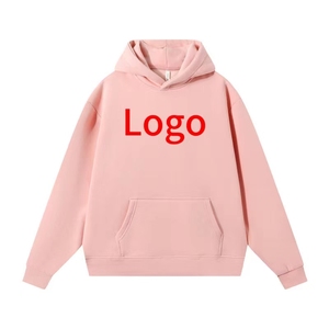 High Quality Custom Heavy GSM Fleece Cropped Pullover Hoodie No <b>String</b> Hooded Sweatshirts Embroidered Drop Shoulder Style - Product Image 4