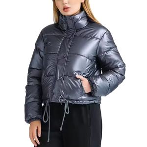 Chaqueta de Invierno para Mujer, Nueva Moda, Calidad Premium, Chaqueta Corta Acolchada con Capucha, Servicio OEM Personalizado - Product Image 3