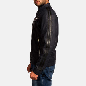 Manteaux en cuir véritable pour hommes Deuxième couche en cuir de vachette Vestes de moto pour hommes - Product Image 5