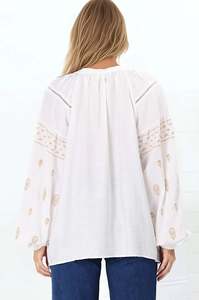 Blusa corta Ropa para damas Túnica Bordado Top Ucrania Mini Boho Blusa Mujer Blusa de talla grande - Product Image 5