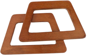 Articles ménagers de luxe poignées en bois pour sacs en tissu décor N utilitaire marque de mode Style de haute qualité fait à la main ensemble de 2 sacs prêt à expédier - Product Image 4