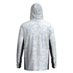 OEM ODM Sublimation Printed UPF50 <b>Sun</b> Protection Men Fishing <b>Shirts</b> Waterproof Breathable Quick Drying with Hood - Product Image 4