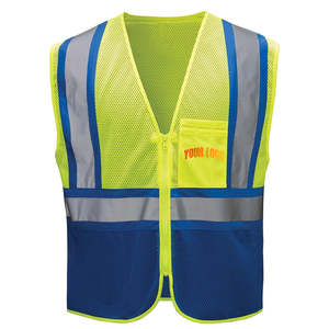 Gilet de sécurité réfléchissant haute visibilité en maille ANSI Classe 2 avec poches, vêtement de travail extérieur pour la construction, sans manches, imperméable - Product Image 5