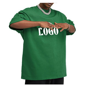 T-shirt 100% coton pour hommes avec impression de logo numérique à manches courtes sur tissu en polyester de coton 180gsm confortable - Product Image 4