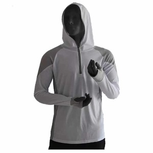 Camisas de pesca de poliéster personalizadas con protección solar para hombre, ropa deportiva básica impermeable ligera de manga larga, Jersey con capucha Anti UV - Product Image 6