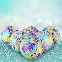 Aaliyan Impex AI-MB-07 Boules de verre en mosaïque modernes, sphères élégantes, centre de table, décoration de la maison, fête de Noël, cadeaux