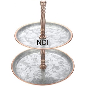 ฐานวางเค้กหินอ่อนสีน้ำเงินรูปหกเหลี่ยมสไตล์เยอรมัน พร้อมฐานโลหะดีไซน์พิเศษ สำหรับงานเฉลิมฉลองสุดหรู - Product Image 4