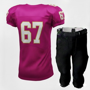 New Customized Wholesale Breathable Plus Size Short Sleeve Printed Football Uniform Men <b>Sets</b> Sublimated American Football - Product Image 5