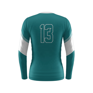 Camiseta de voleibol de gama alta con impresión de sublimación de número de nombre de equipo personalizado para jugadores competitivos de escuadrones universitarios - Product Image 4