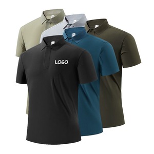 2025 verano Color personalizado Camiseta de manga corta secado rápido hielo fresco malla solapa Color sólido Slit Polo para publicidad al por mayor - Product Image 5