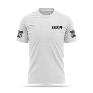 Bestes Design Perfect Fit Herren Performance T-Shirts Personal isierter, einfacher Rundhals ausschnitt mit individuellem Logo SHERIFF-Serie - Product Image 1