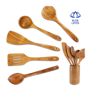ชุดช้อนไม้ขายดี - อุปกรณ์ทำครัวด้ามยาวสำหรับคน ตัก และอื่นๆ - รับผลิตแบบ OEM - Product Image 1