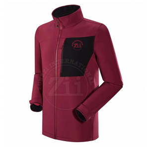 High Quality Customizable Softshell Winter <b>Jacket</b> with Stand Collar and Front Logo Breathable <b>Waterproof</b> & Windproof - Product Image 2