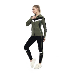 ชุดวอร์มลำลองสำหรับผู้หญิงชุดวอร์มสองชิ้นแขนยาวมีซิปคอปกตั้งโลโก้ตามสั่งฤดูใบไม้ผลิ2025 - Product Image 1