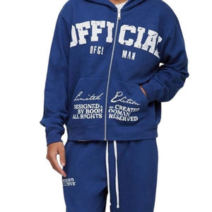 Pantalones y chaqueta Jogger de ajuste relajado para Otoño Invierno, conjunto de ropa de descanso de lana cálida y cómoda para uso diario - Product Image 4