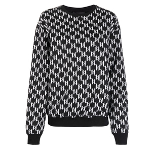 เสื้อสเวตเตอร์ระบายอากาศสำหรับผู้หญิงสำหรับฤดูหนาวเสื้อสเวตเชิ้ต100% ผ้าฝ้ายธรรมดาธรรมดาขนาดใหญ่ออกแบบได้ตามต้องการ - Product Image 1