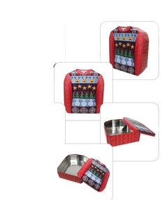 กระป๋องดีบุกฝาเกลียวลายฉลุสำหรับบรรจุขนมและของขวัญคริสต์มาส - Product Image 5