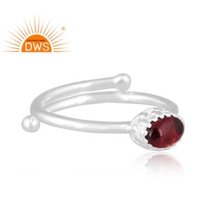 Anillo apilable de piedras preciosas granate Natural de plata de ley fina superventas, joyería personalizada para mujer, regalo para ella - Product Image 3