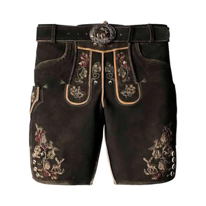 Bavarian Garments New Arrival <b>Men</b> Hot Traditional Octoberfest Bavarian Lederhosen <b>Shorts</b> Custom Unique Lederhosen <b>Shorts</b> - Product Image 1