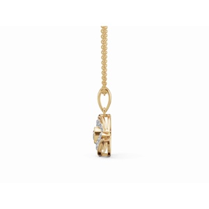 จี้เพชรทรงกลมคุณภาพสูง 0.355 กะรัต เพชรเลี้ยงในห้องปฏิบัติการ ทอง 9 KT 14 KT 18 KT เครื่องประดับขายส่ง ผู้ผลิต OEM B2B สำหรับส่งออก - Product Image 3