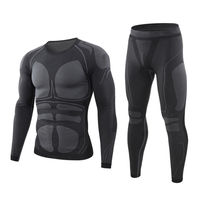 Ensemble de vêtements de sport pour homme, collants de compression pour la gym, entraînement, jogging, course à pied, respirant, séchage rapide, spandex/polyester