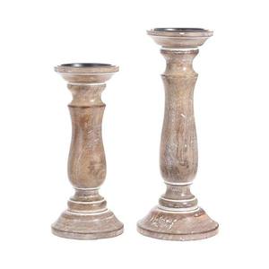 Porte-bougie élégant en bois naturel pour la décoration intérieure, le bureau et la table - Product Image 5