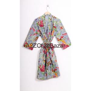 Veste kimono Kantha élégante, matelassée, en coton imprimé à la main, tenue de fête élégante, respirante, kimono élégant pour femmes - Product Image 6