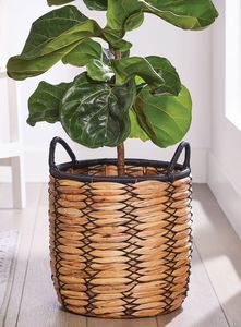 Hand Woven <b>Rattan</b> Large <b>Laundry</b> <b>Basket</b> Sea Grass <b>Basket</b> Pots <b>Basket</b> Seagrass Flower Pot with Handle Hand Woven Indoor - Product Image 3