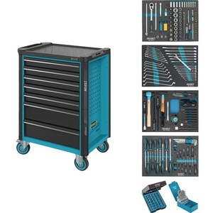 HAZET 179N-7/220 <b>Tool</b> <b>Trolley</b> 540kg Capacity 7-Drawer 220-Piece Sheet Steel W785xD518xH1020mm - Product Image 1