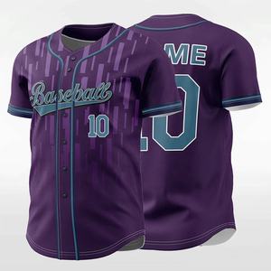 2025-26 Jersey de béisbol de manga corta de diseño personalizado nuevo estilo transpirable cómodo ropa deportiva uniforme de impresión por sublimación - Product Image 3