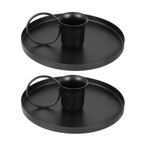 Soporte de vela de metal de lujo y artículo decorativo de pilar para diseñador de 2 brazos Artesanías de alta calidad Venta personalizada - Product Image 2