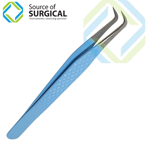 Pince à épiler professionnelle en acier inoxydable à pointe oblique pour l'épilation chirurgicale précise des sourcils - Product Image 3