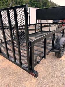 Remolque Utilitario de Eje Único 7x12 con Puerta de Rampa, Estructura de Acero Resistente para Transportar Equipos y Materiales - Product Image 6