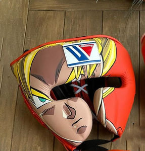 Nuevo Set de Boxeo en Oferta, Guantes de Boxeo de Cuero Naranja Estilo Anime, Protector de Cabeza y Protector Inguinal para Entrenamiento de Muay Thai - Product Image 2