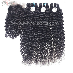 10A Grade Virgin Indian Deep Curly Hair pour les femmes noires Bundles de cheveux humains - Product Image 1