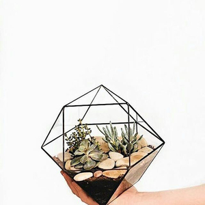 New Lightning Decoration Geometric Glass Terrarium Hanging <b>Vase</b> Home Decor Wedding and Lighting Item Gift Plants Terrariums - Product Image 1